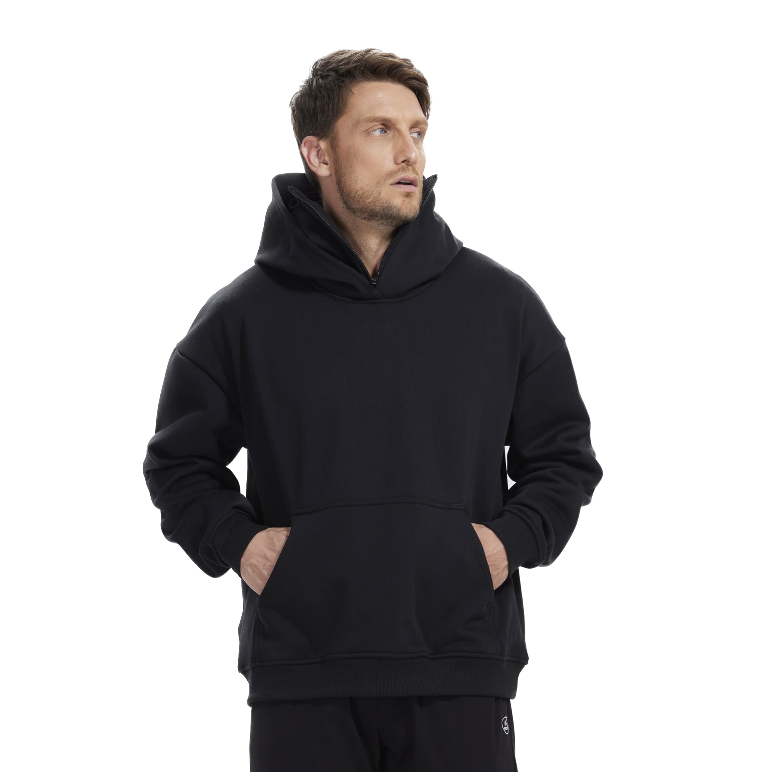 Balaclava Jacket Zip Up Fashion Double Layer Hoodie Hip Hop Outerwear Jacket Y2K Clothing for Men and Women