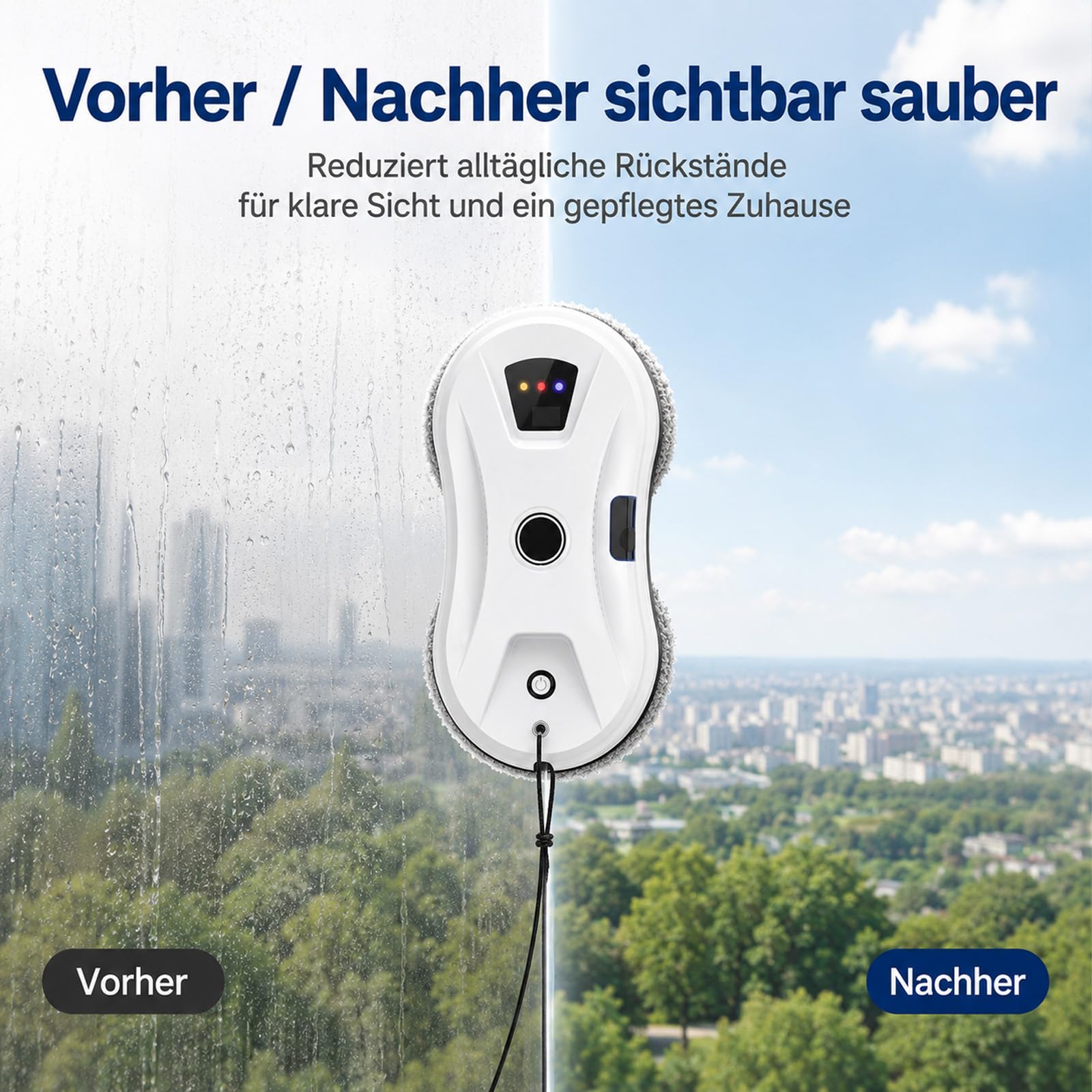voyfu Fensterputzroboter mit Sprühfunktion