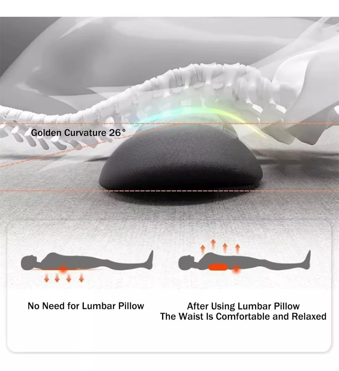 Hebe airbags Elektrische Heiz massage Lenden kissen Taille schützen Entspannungs kissen Ergonomisch gestaltetes Taillen stütz polster