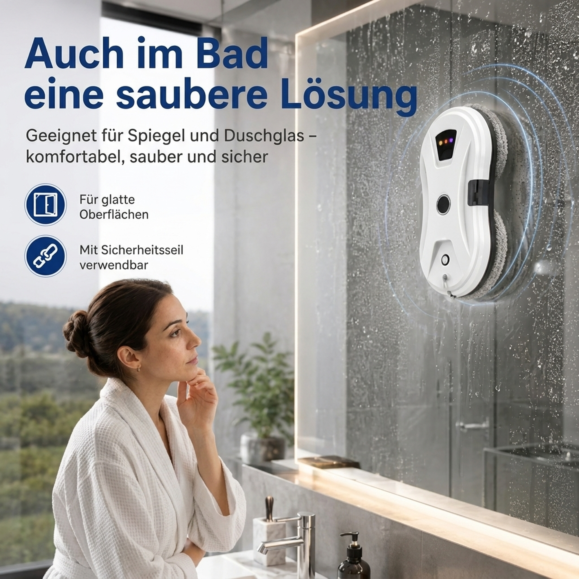 voyfu Fensterputzroboter mit Sprühfunktion