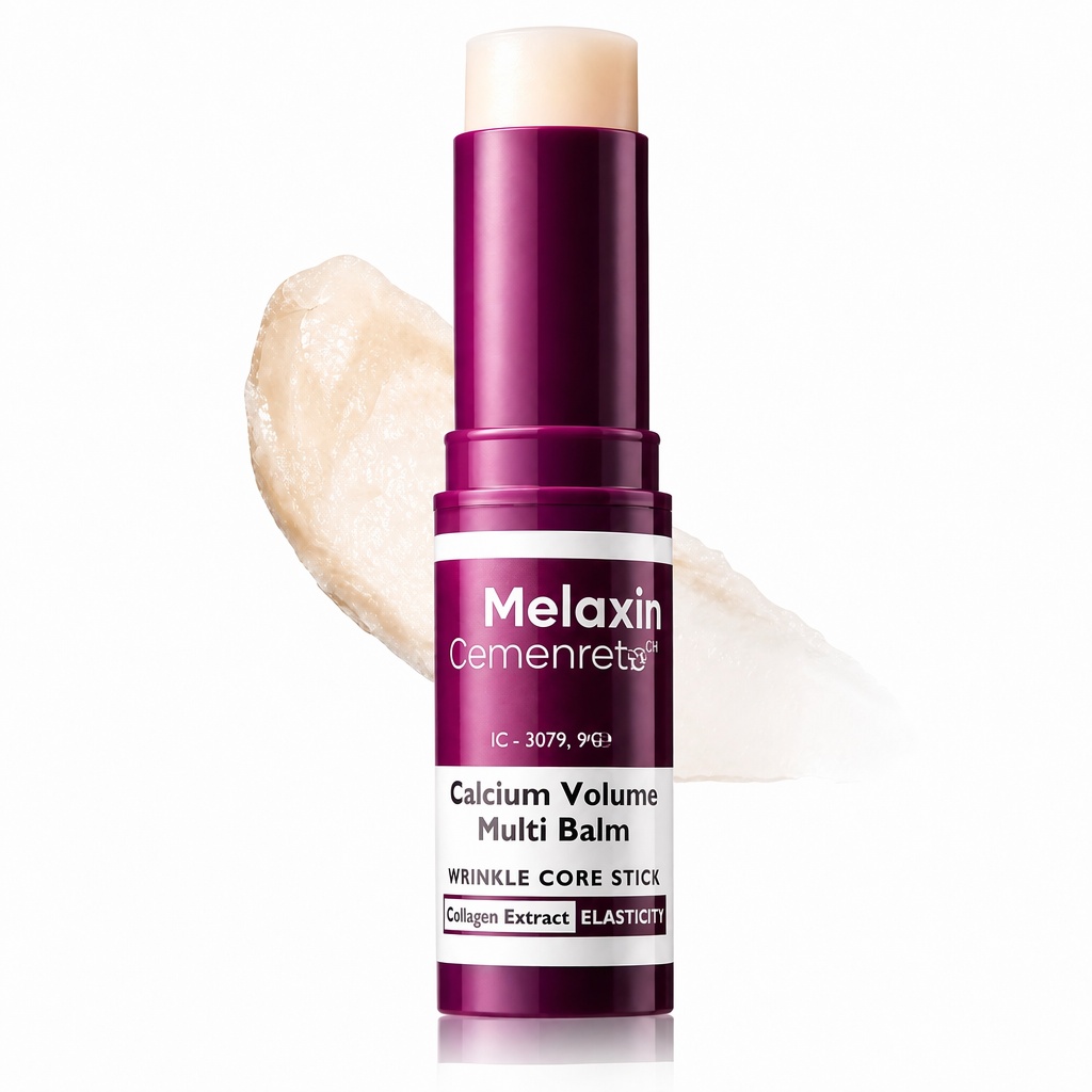 DrMelaxinn Calcium Balm Stick, Multi Balm Stick Anti-Falten Feuchtigkeitscreme mit Kalzium für Gesicht und Augenpartie