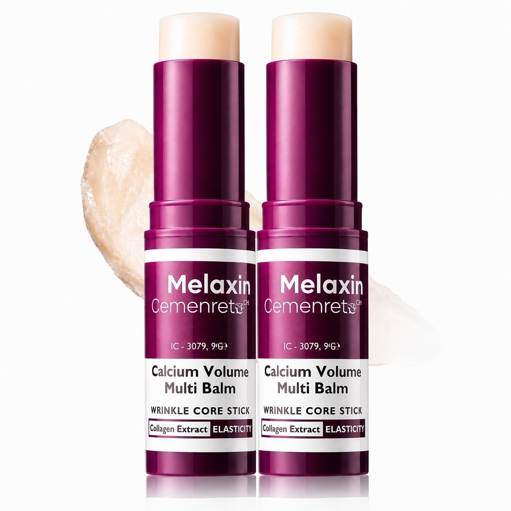 DrMelaxinn Calcium Balm Stick, Multi Balm Stick Anti-Falten Feuchtigkeitscreme mit Kalzium für Gesicht und Augenpartie