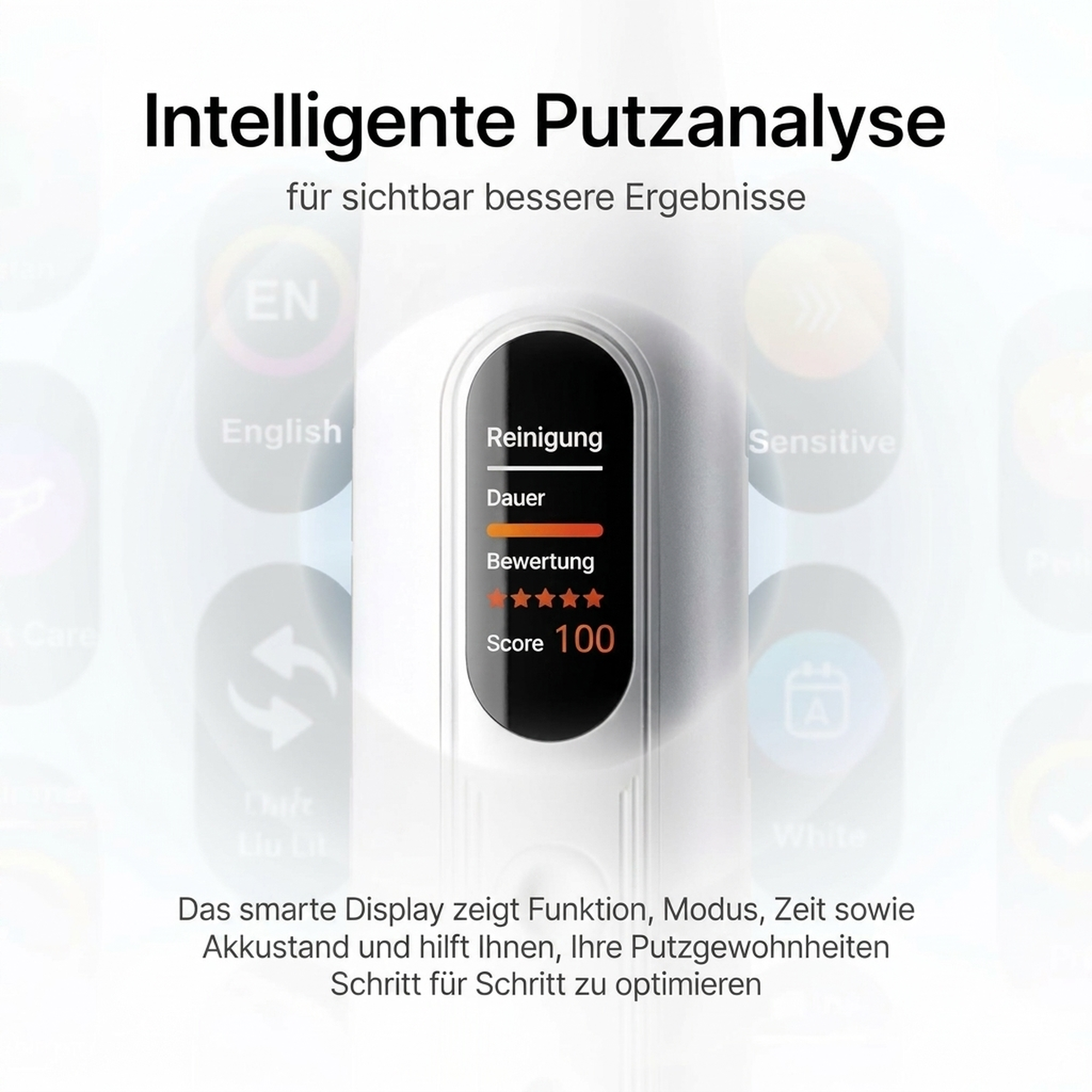 voyfu Schallzahnbürste mit Smart-Display
