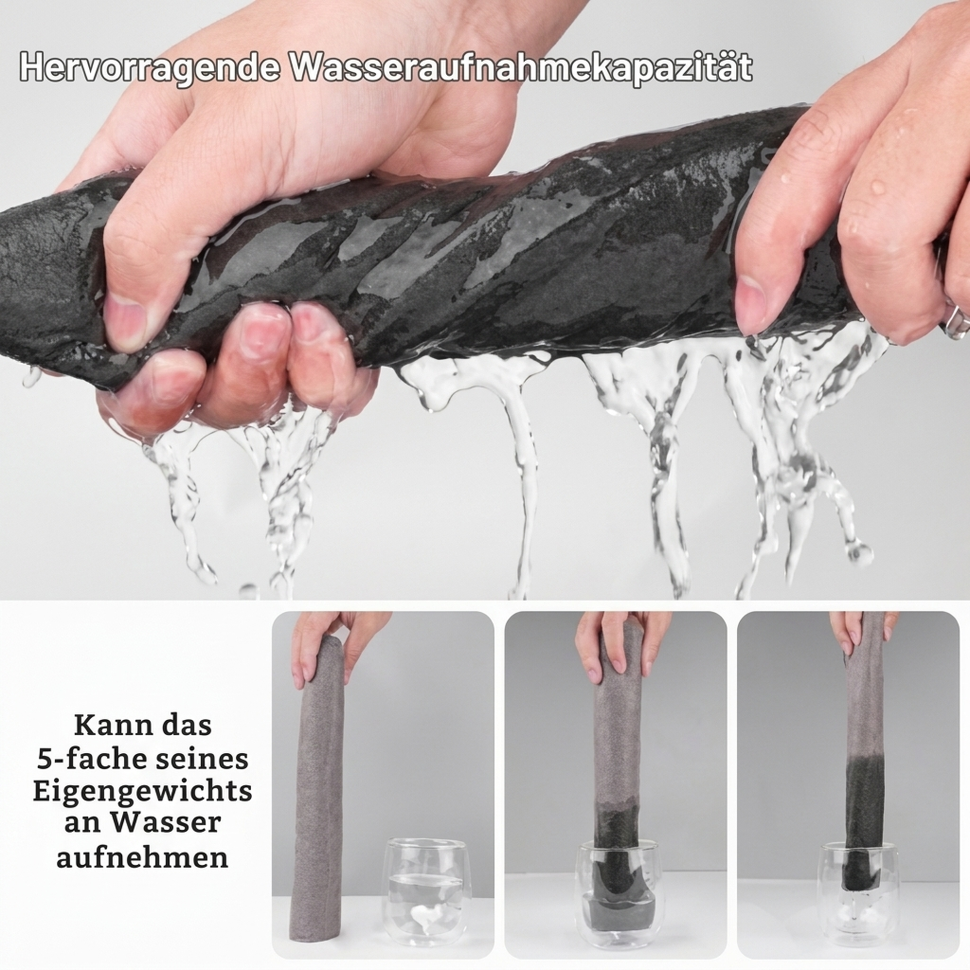 voyfu Magische Reinigungstücher 10er Set, 30 x 40 cm, verdickte Mikrofasertücher fusselfrei, saugstarke Putztücher für F