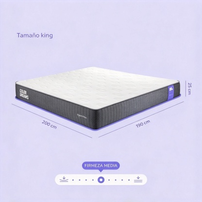 Colchón Híbrido de Firmeza Media de 25 cm en Caja