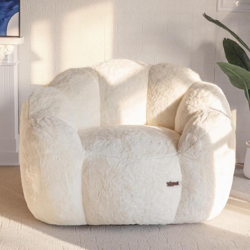 Puff Floral Grande para Adultos Sillón Suave Tipo Sofá para Sala y Recámara