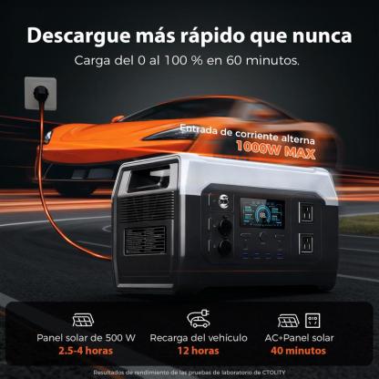 Estación de Energía Portátil 1600W 1024Wh