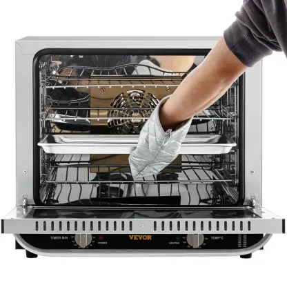 Horno Eléctrico de Convección de 66 L, 1800 W, con 4 Niveles y Puerta de Vidrio