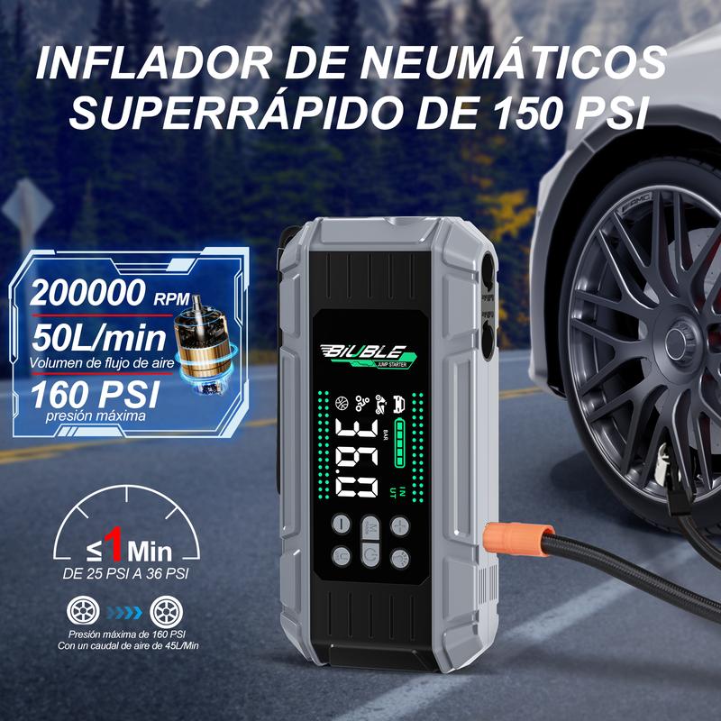 Arrancador de Batería 8000A con Compresor 150 PSI