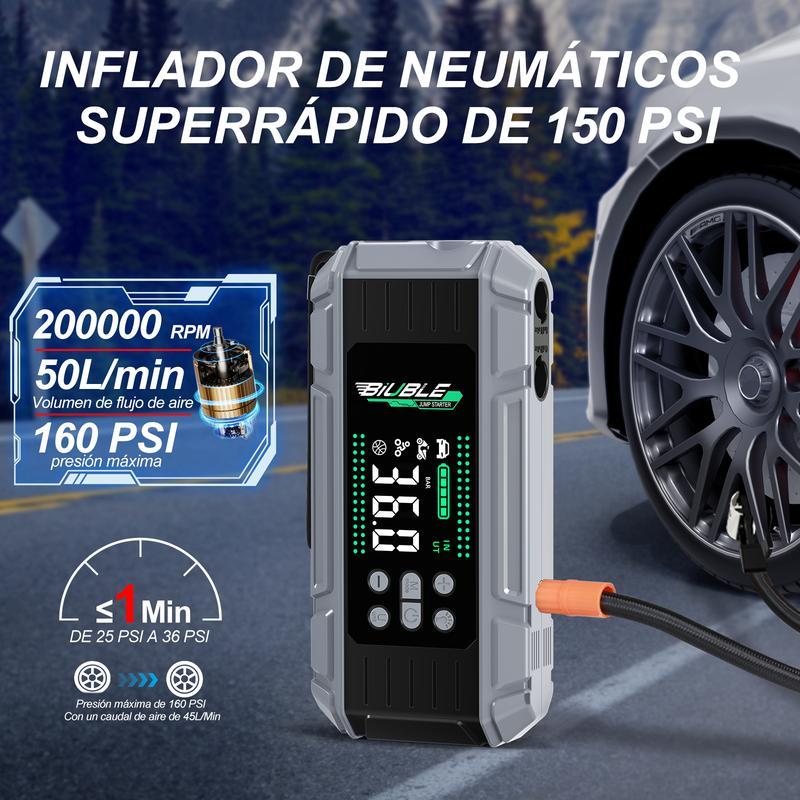 Arrancador de Batería 8000A con Compresor 150 PSI