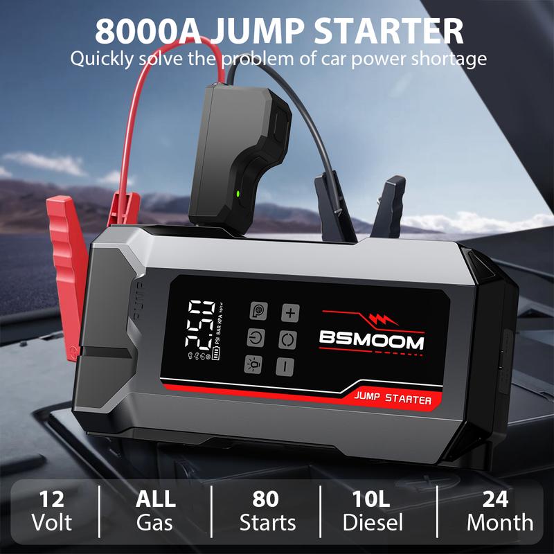 Arrancador de Batería 8000A con Compresor 150 PSI