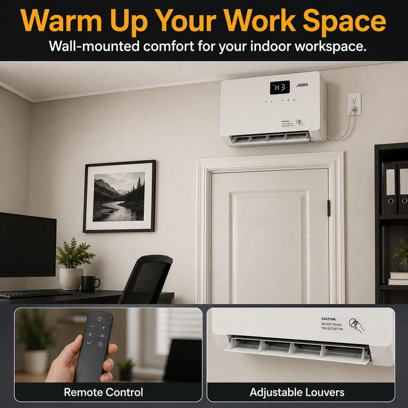 Calefactor de pared inteligente, calefactor eléctrico de 1500 W de calentamiento rápido para interiores, panel calefactor de pared con modos de oscilación, temporizador de 24 horas y protección contra sobrecalentamiento; sistema de calefacción ajustable p