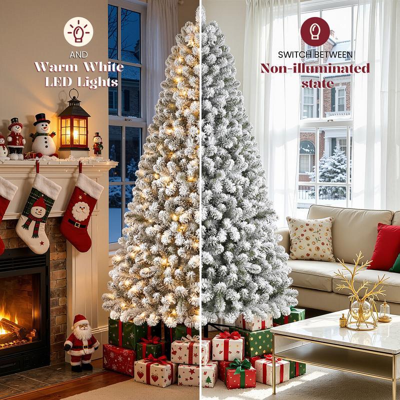 【En oferta】Árbol de Navidad SHareconn (disponible en 4, 6 y 7,5 pies) con luces centelleantes preinstaladas, ramas articuladas plegables y puntas de PVC; diseño irregular para decoración navideña de suelo, con conexión a la red eléctrica (sin control remo