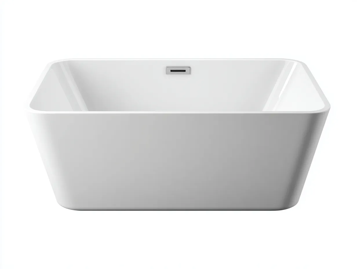 Bañera 170×80×58 cm - acrílico blanco - estilo moderno independiente-Midorianest