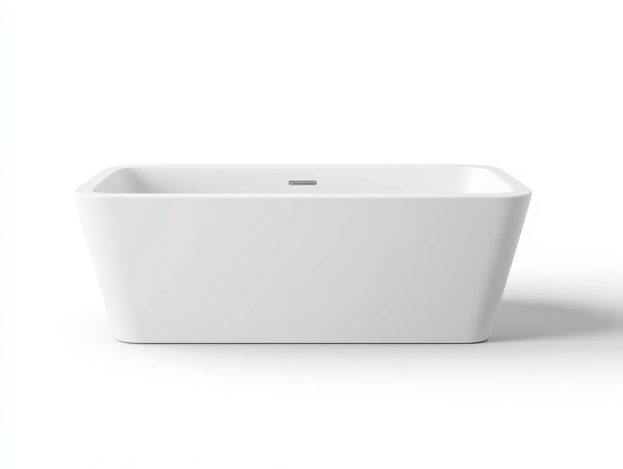 Bañera exenta 170×80×58 cm – blanco – estilo contemporáneo-Midorianest