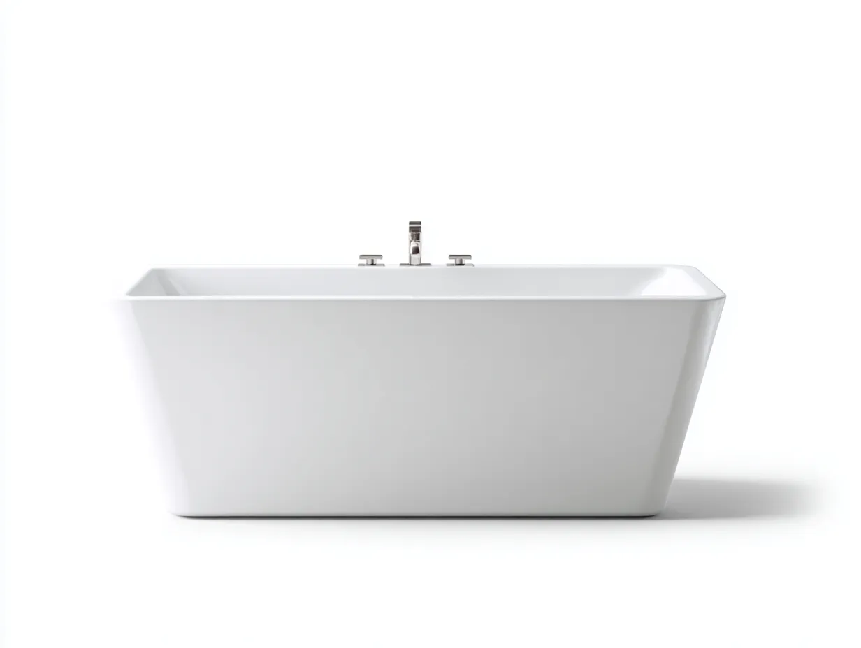 Bañera exenta 170×80×60 cm – blanco – estilo moderno-Midorianest