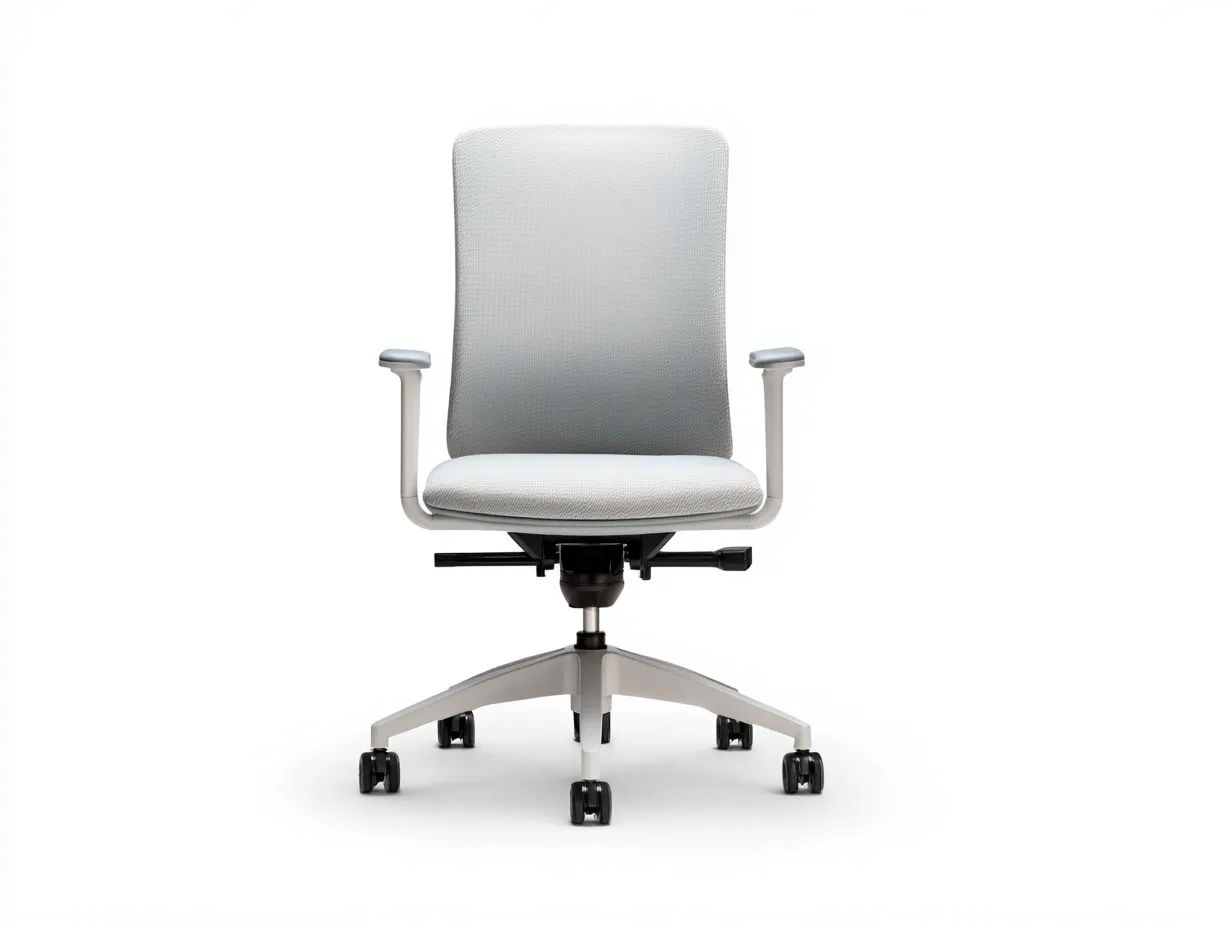 Silla de oficina 66×64×112 cm – gris claro – respaldo cómodo para espacio profesional-Midorianest