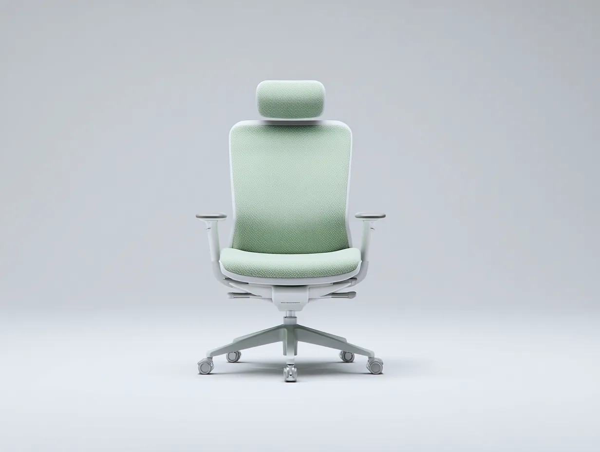 Silla de oficina 70×68×118 cm – verde claro – respaldo alto ergonómico para despacho-Midorianest