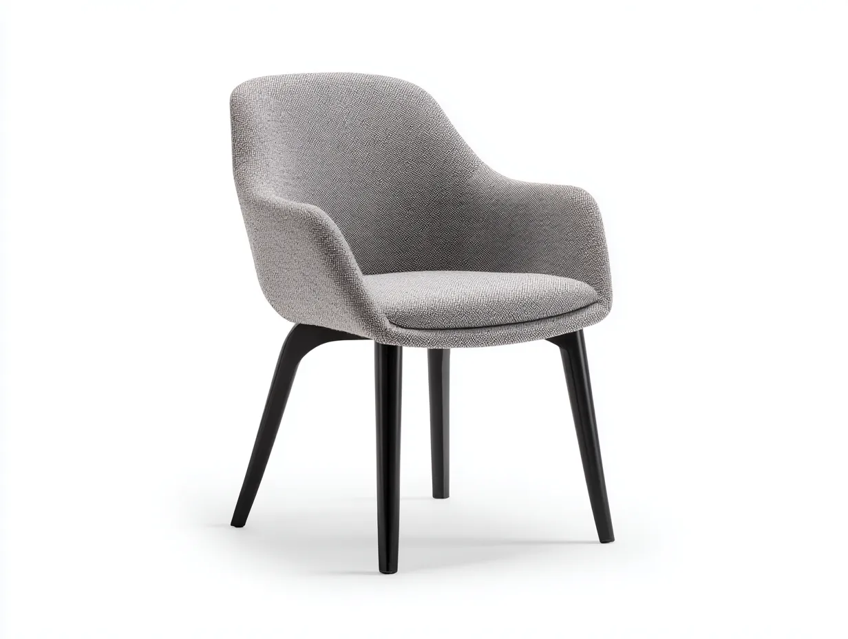 Silla de comedor 78×56×58 cm – gris claro – estilo moderno con asiento tapizado-Rovexvastudio