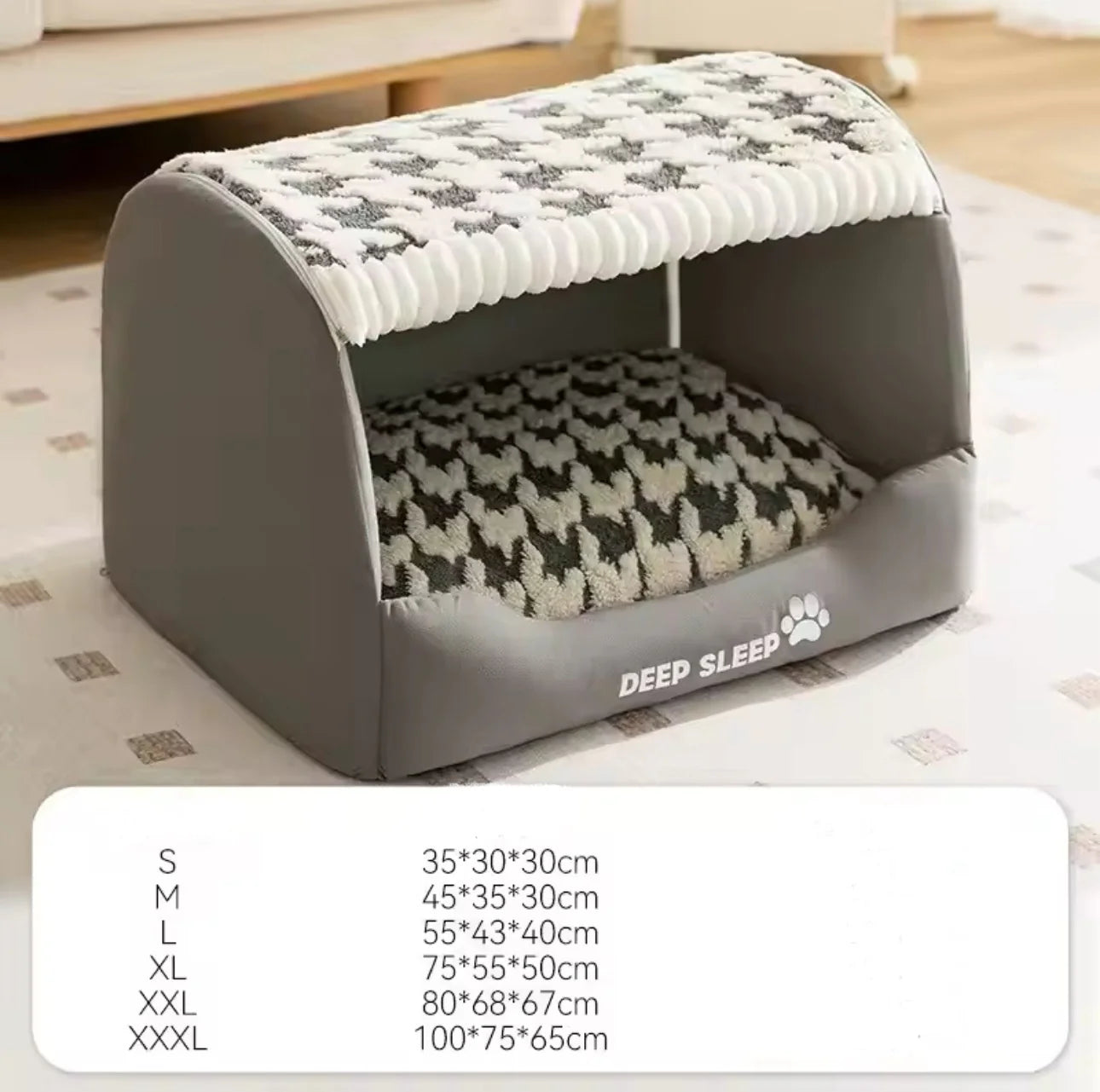 Luxury Cozy Dog House - Soft Indoor Pet Cave Bed with Removable Cushion-北京欧布科技有限公司