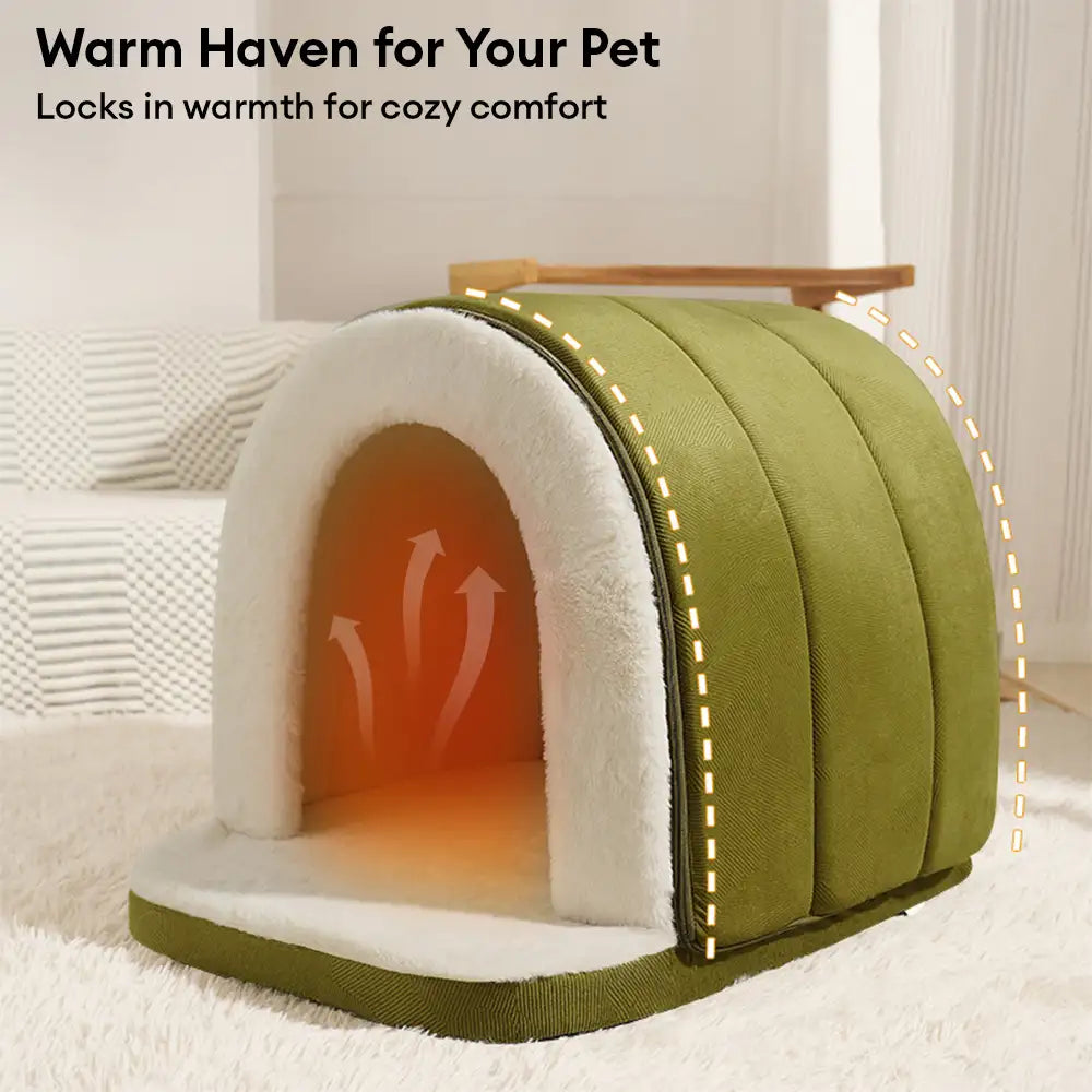 Cave-Style Warm Deep Sleeping Snug Cat Cave Dog House