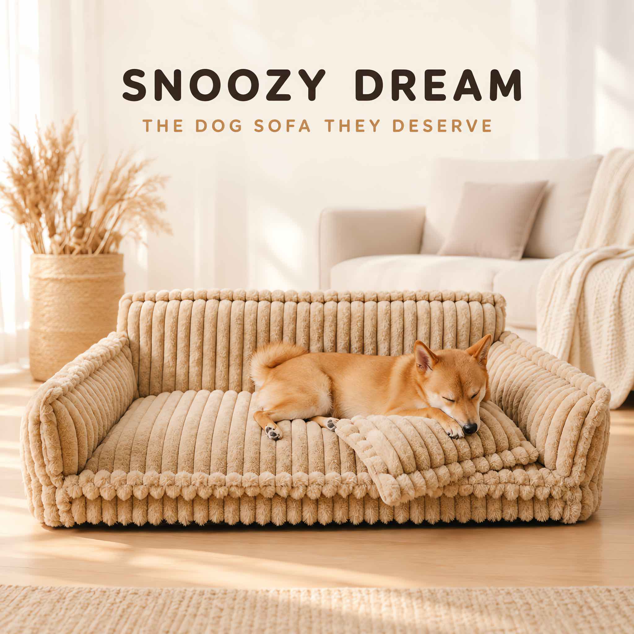 Snoozy Dream Dog Sofa with Removable Washable Cover