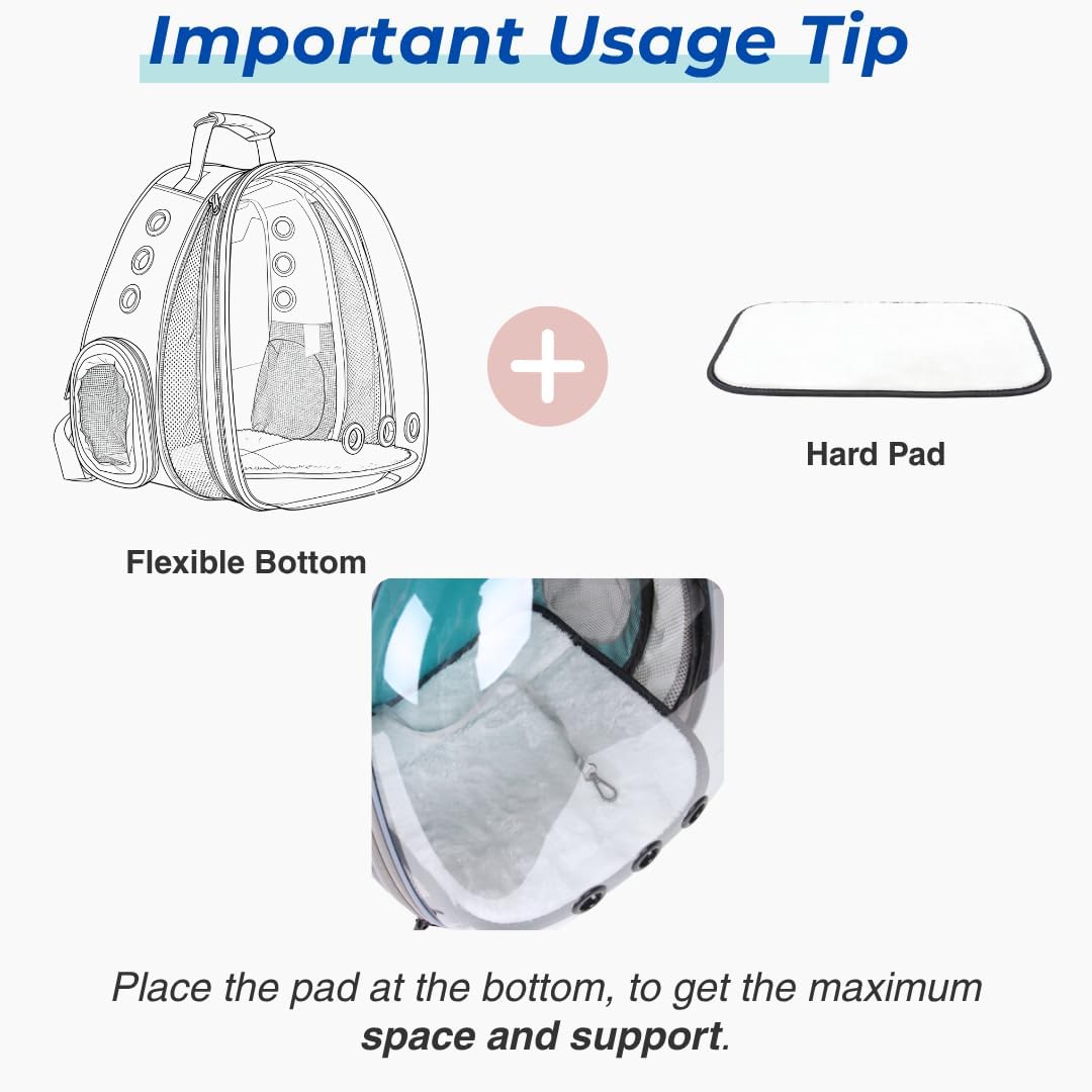 Pet Carrier Backpack, Bubble Backpack Carrier, Cats and Puppies,Airline-Approved, Designed for Travel, Hiking, Walking & Outdoor Use (Dual Expandable-Green)