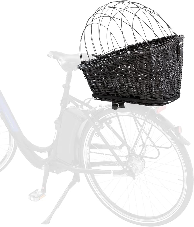TRIXIE Bicycle Basket with Grille for Pannier Rack