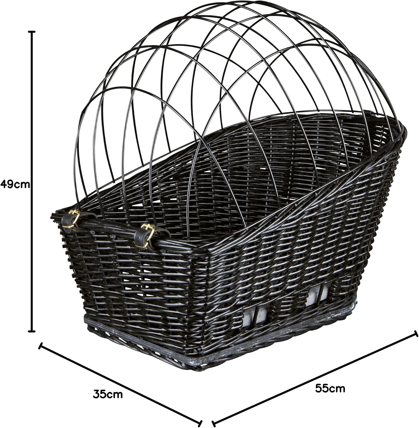 TRIXIE Bicycle Basket with Grille for Pannier Rack