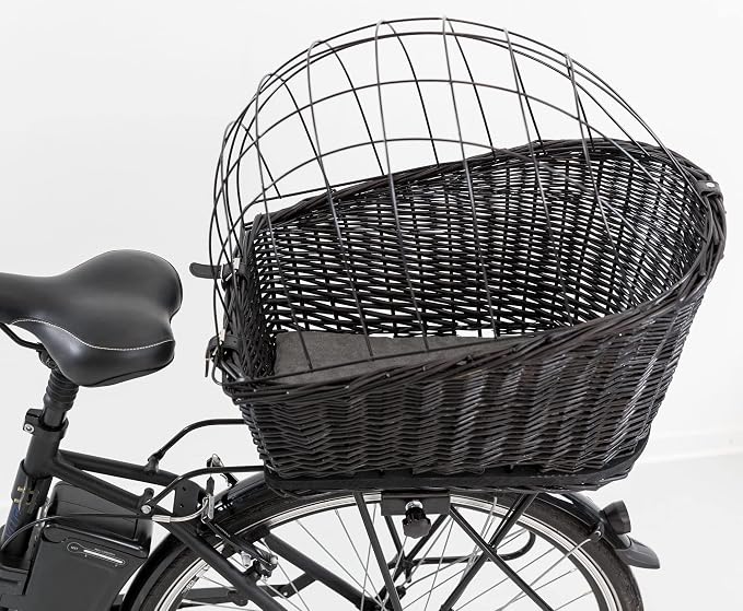 TRIXIE Bicycle Basket with Grille for Pannier Rack