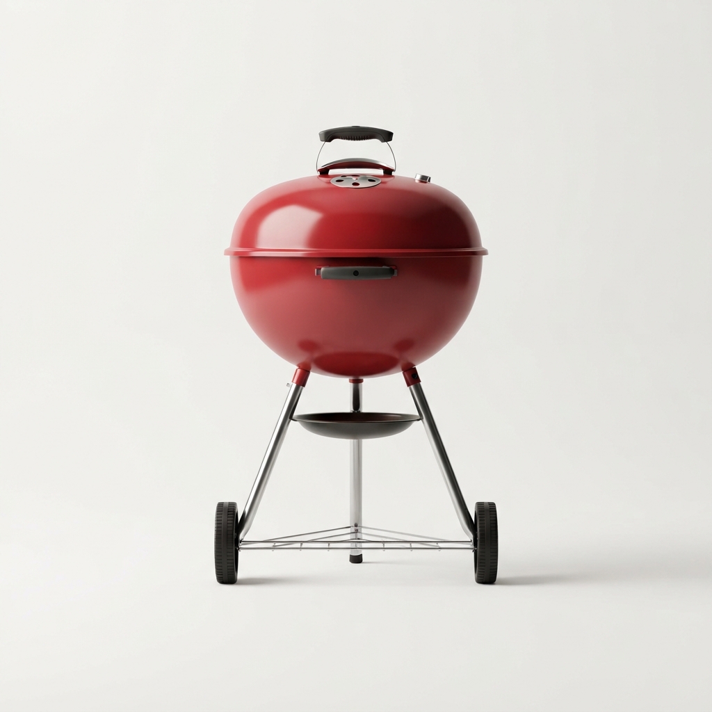 Portable kettle charcoal grill for outdoor picnics
