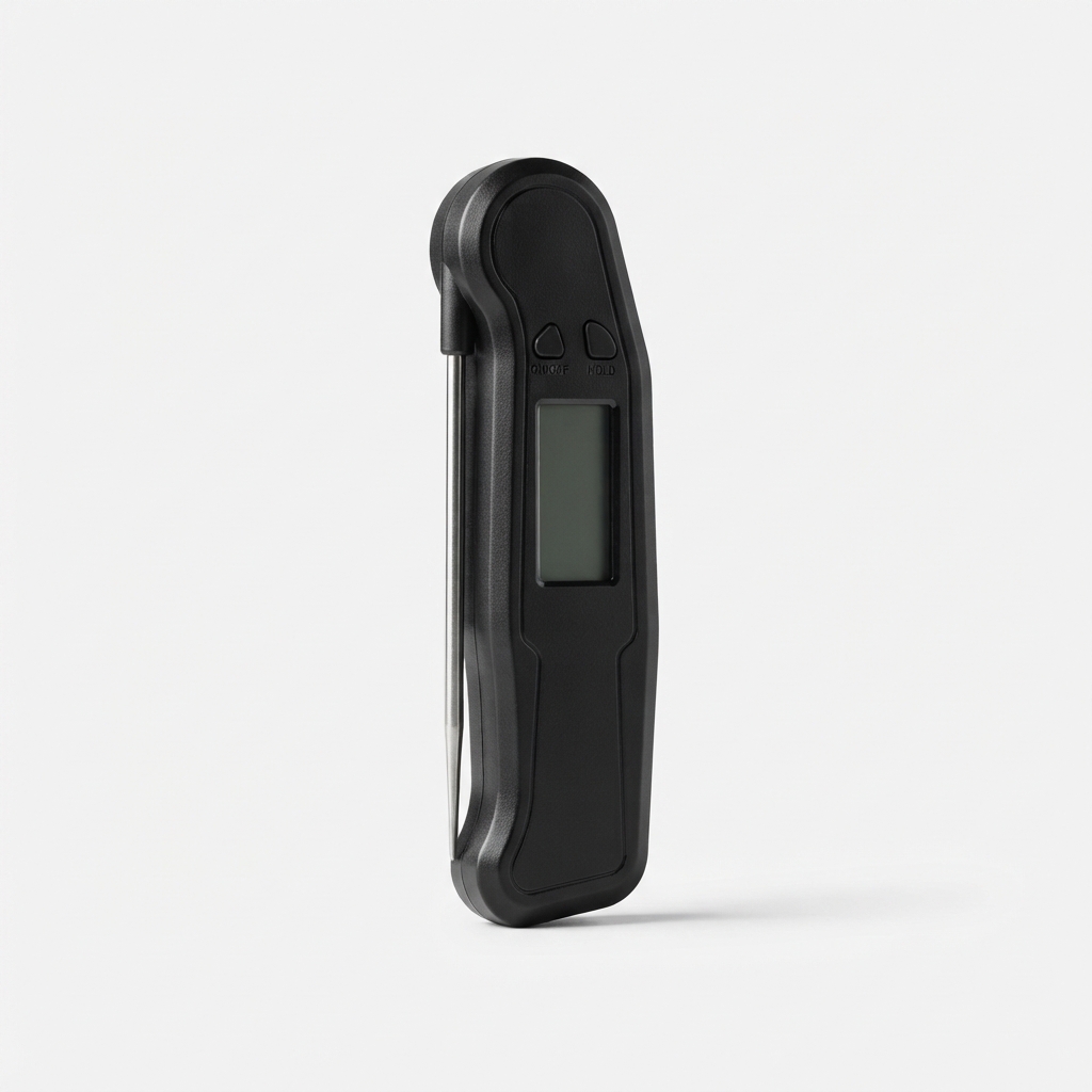 Instant-read digital meat thermometer for grilling