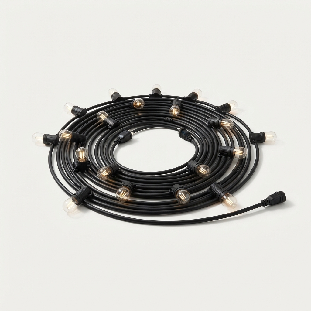 Outdoor patio LED string lights for cozy ambiance