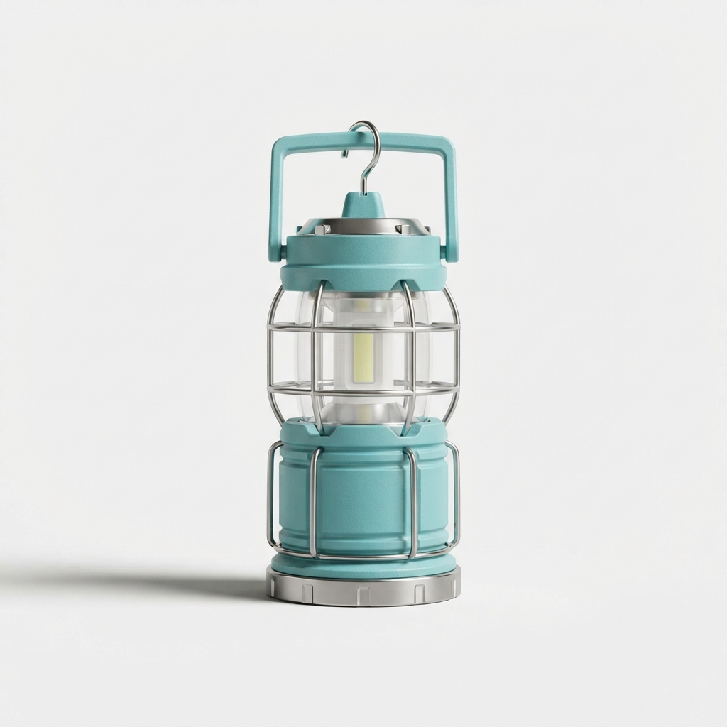 Rechargeable LED camping lantern for outdoor lighting