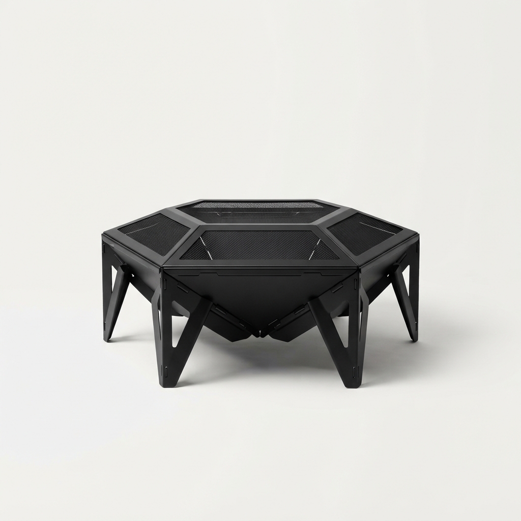Portable foldable fire pit for outdoor campfires