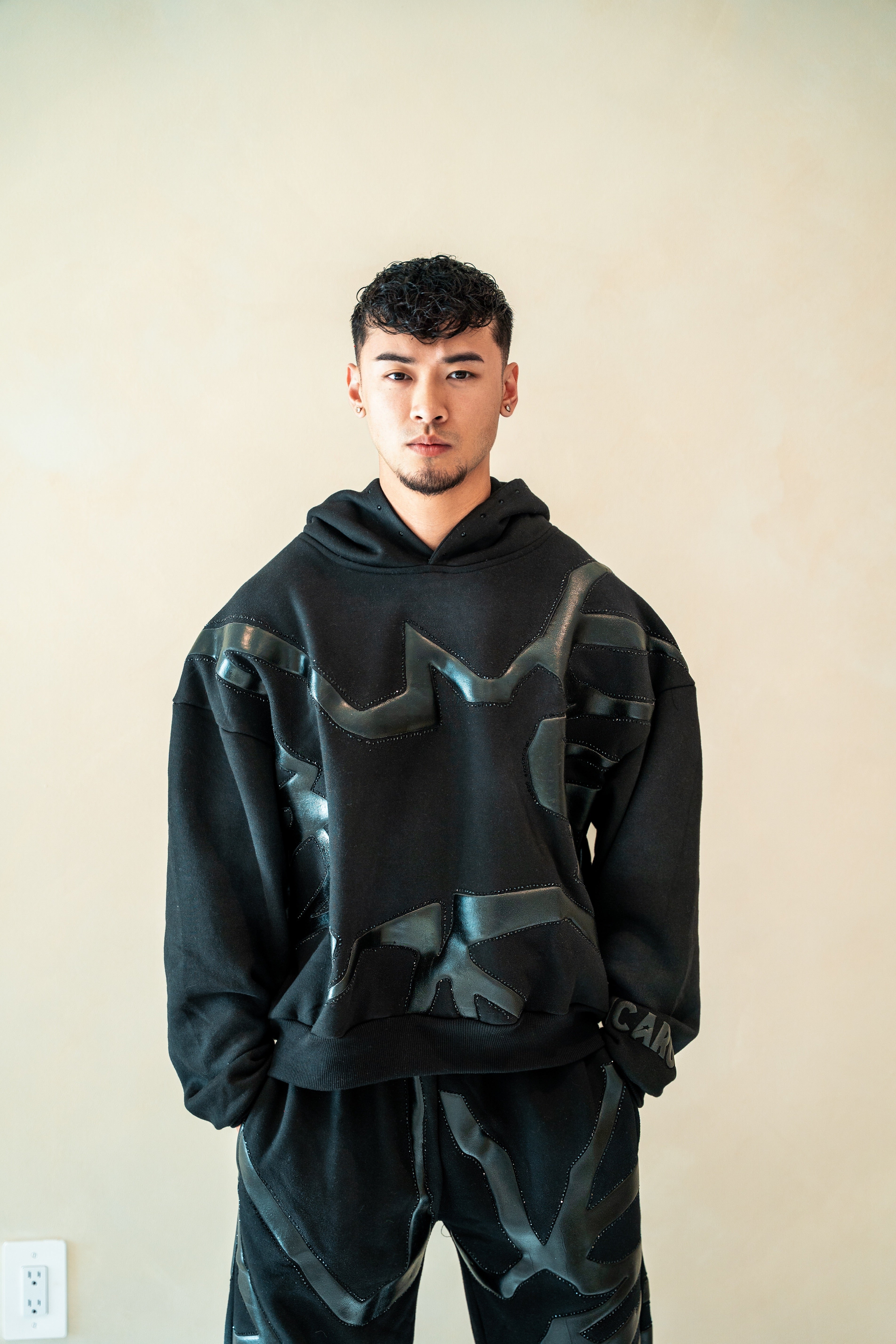 All Black Rhinestone Sweatshirt