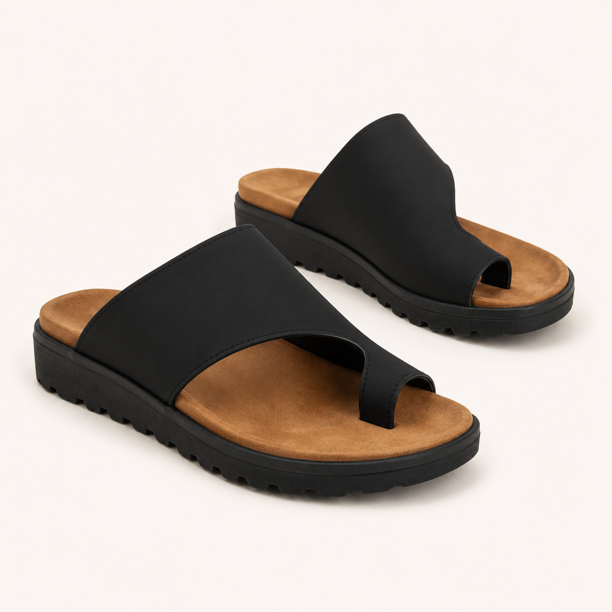 Women's Toe-Loop Arch-Support Wedge Sandals