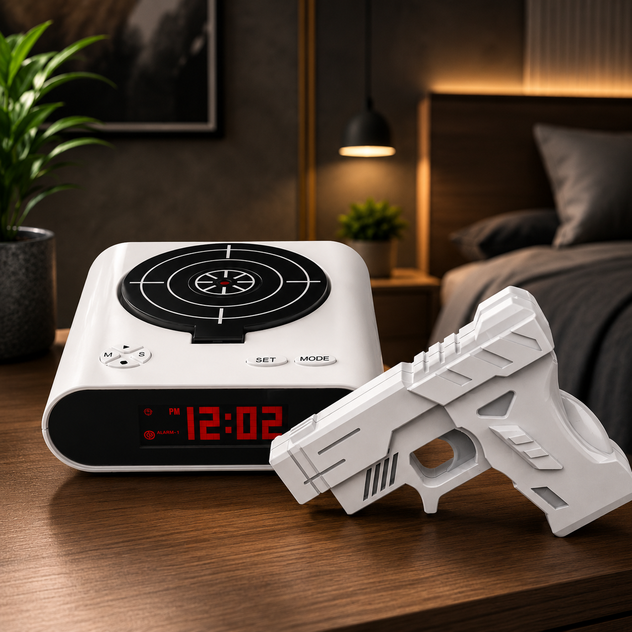 Shooting Alarm Clock
