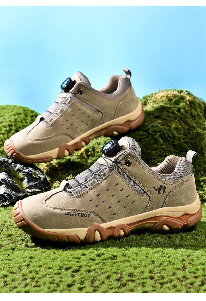 Men's Wide-Fit Dial-Lace Trail Hiking Shoes detail image 9