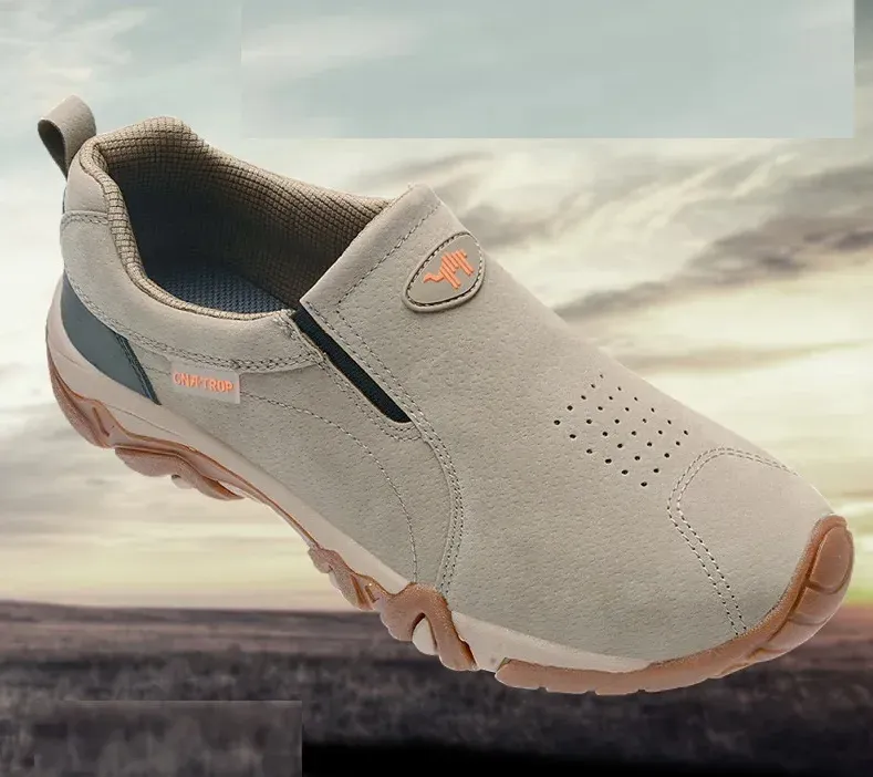 Men's Wide-Fit Perforated Slip-On Walking Shoes detail image 5