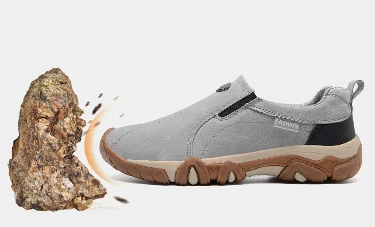 Men's Wide-Fit Perforated Slip-On Walking Shoes detail image 11