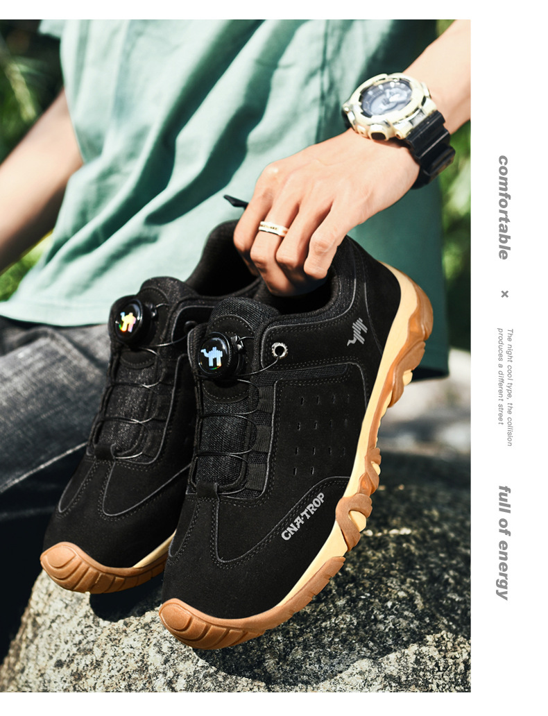 Men's Wide-Fit Dial-Lace Trail Hiking Shoes detail image 8