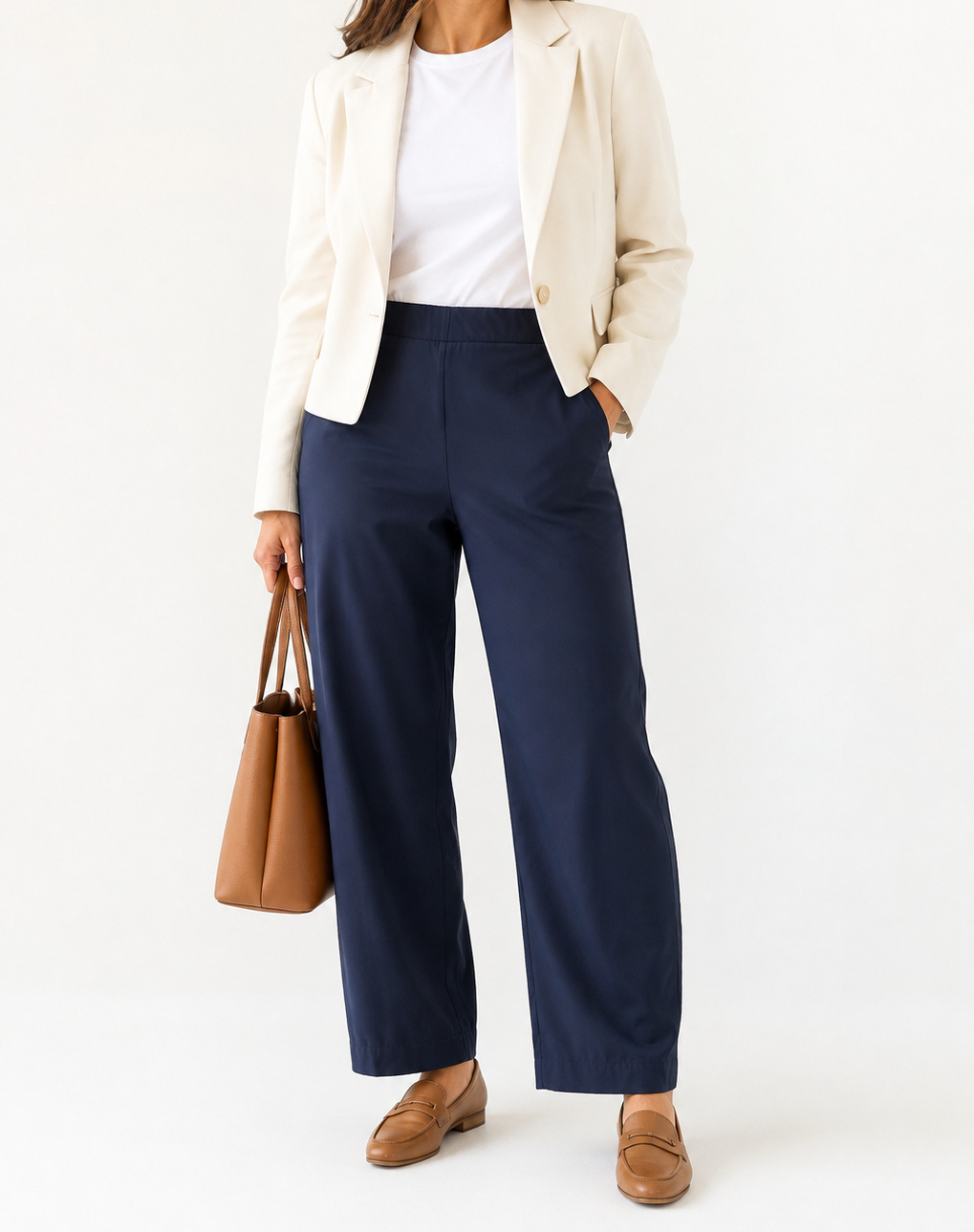 Aria barrel-leg pants styling