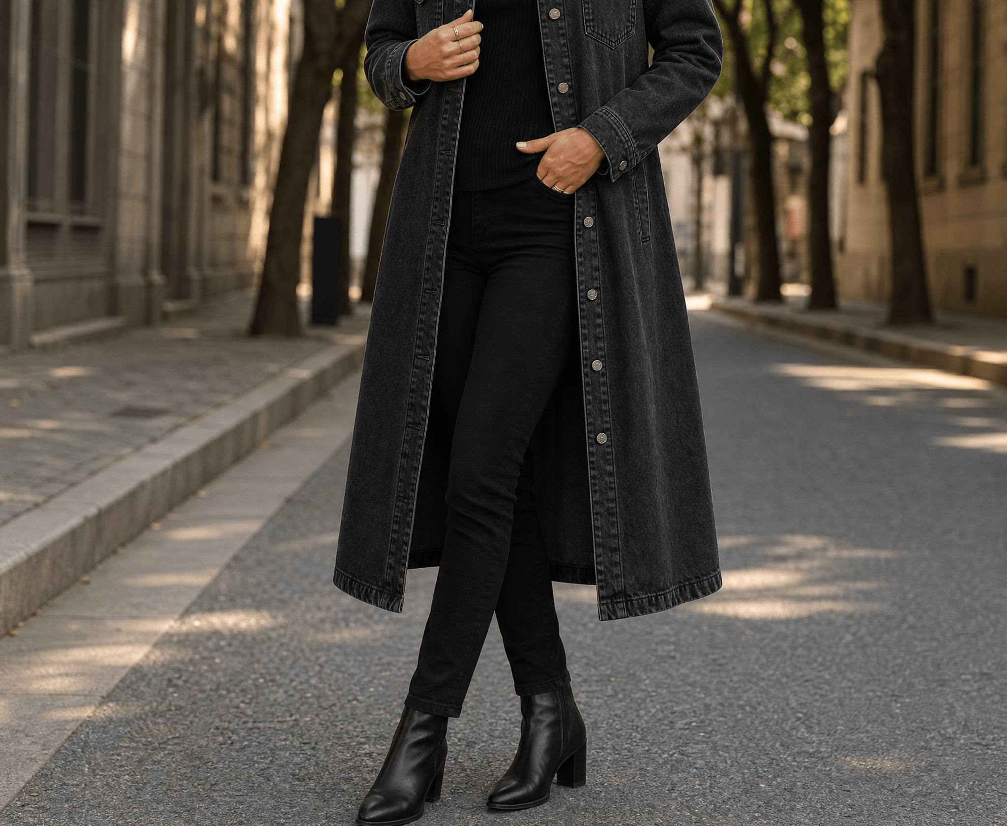 Denara Denim Maxi Coat