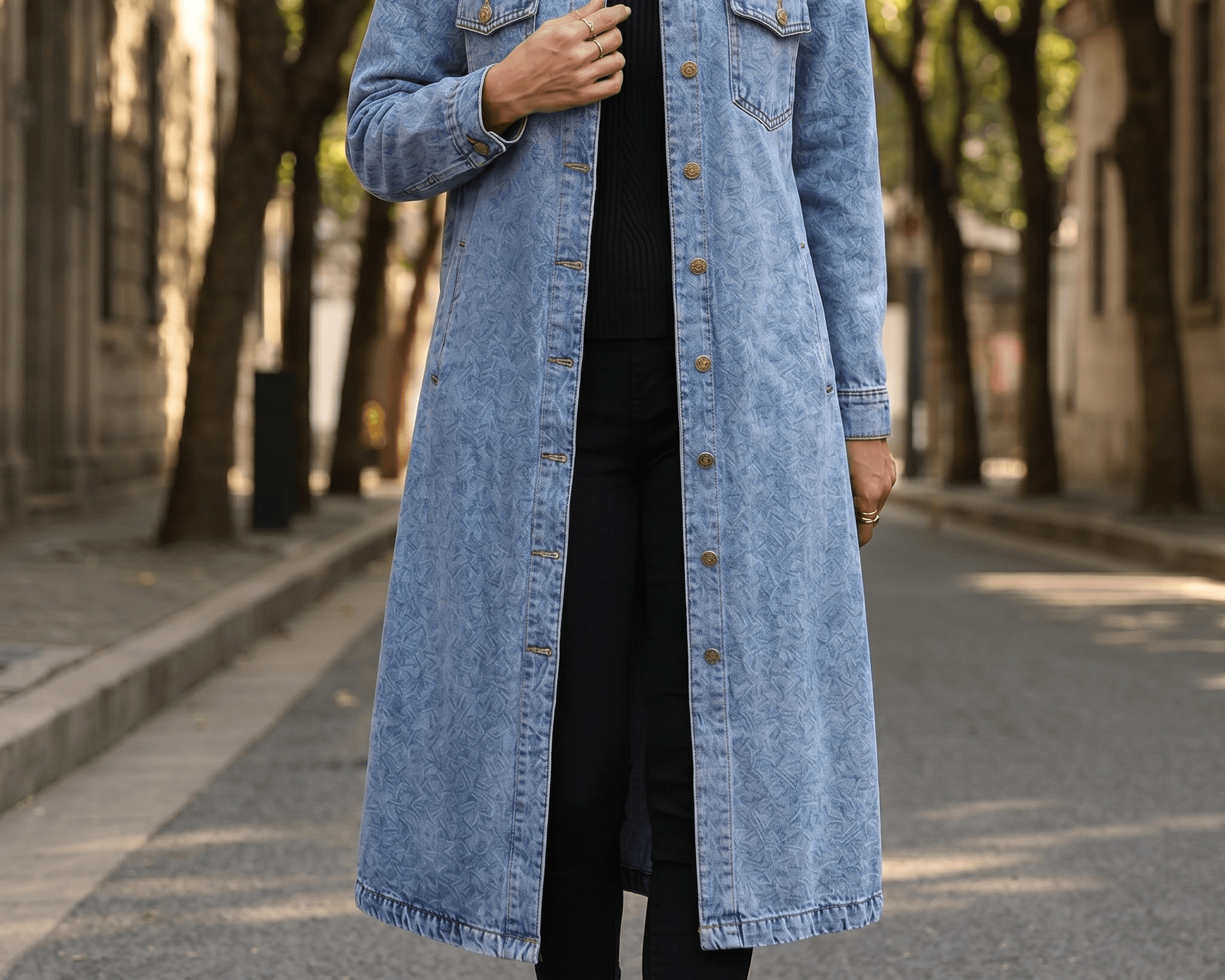 Denara Denim Maxi Coat