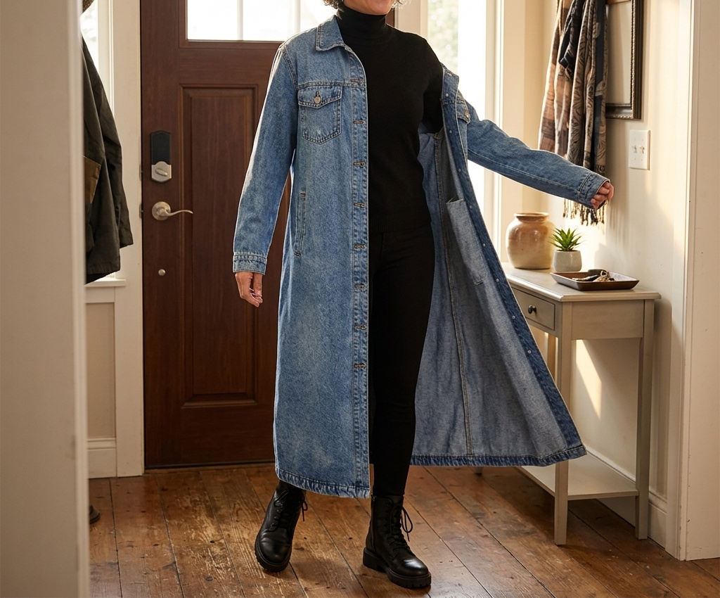 Denara Denim Maxi Coat