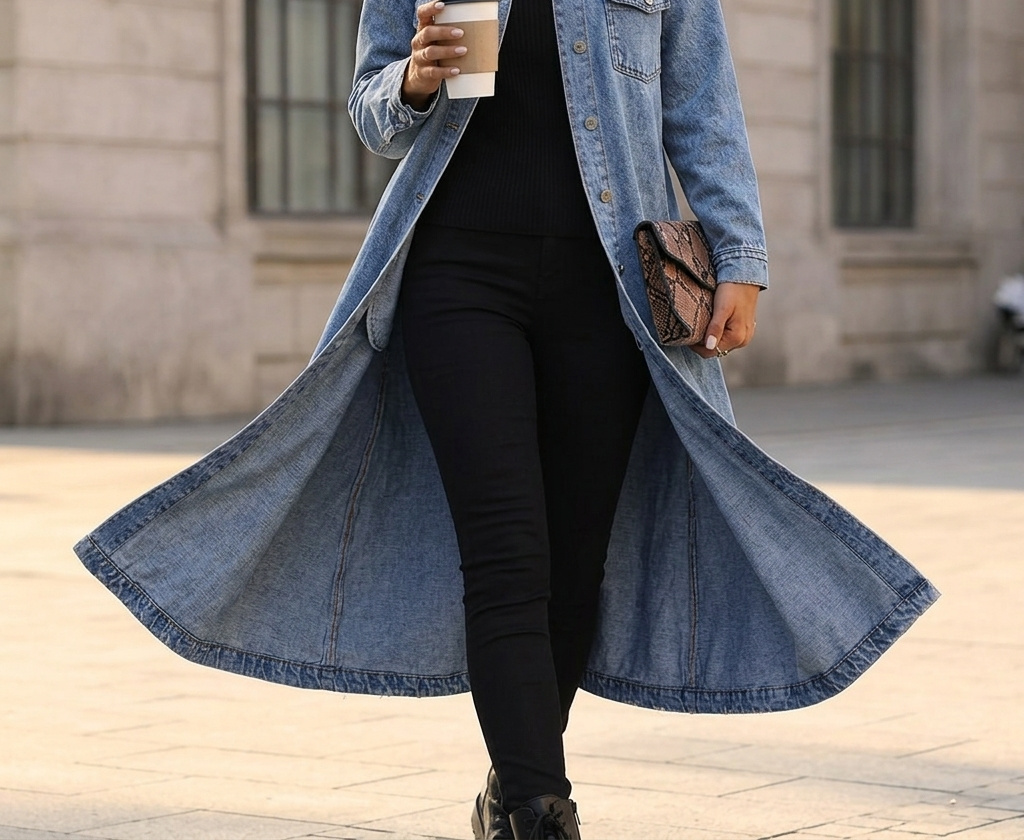 Denara Denim Maxi Coat