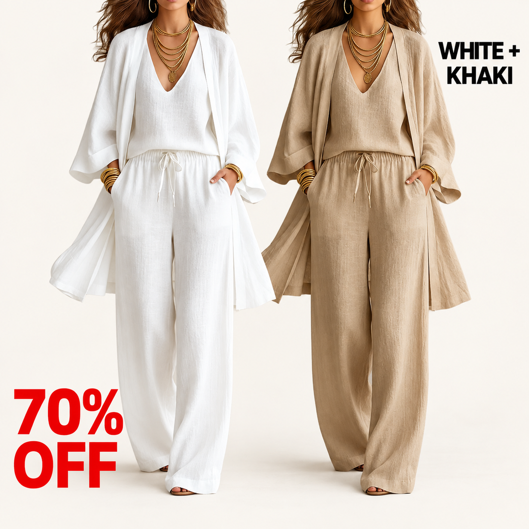 White+Khaki two-set bundle, 70% OFF