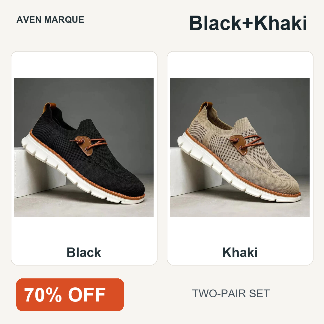 Black+Khaki two-pair set, 70% OFF