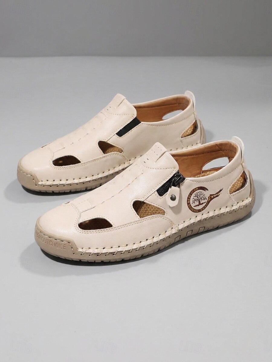 Men's & Women's Closed-Toe Cutout Sandals with Side Zip - product view 3